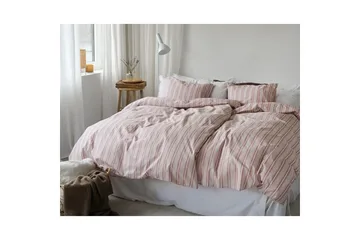 Påslakanset Enkelsäng 2-Dels Sunnan Rand - Rosa - Textil & mattor - Sängkläder - Bäddset & påslakanset