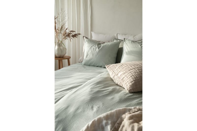 Påslakanset Enkelsäng 2-Dels Thelma Stripe - Grön - Textil & mattor - Sängkläder - Bäddset & påslakanset