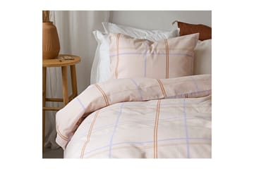 Påslakanset Enkelsäng 2-Dels Tyra Ruta - Lila - Textil & mattor - Sängkläder - Bäddset & påslakanset