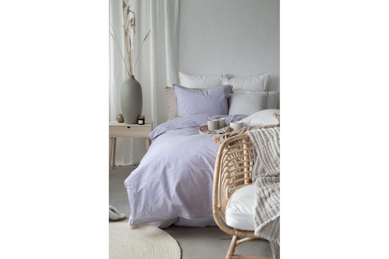 Påslakanset Enkelsäng 2-Dels Washed - Lila - Textil & mattor - Sängkläder - Bäddset & påslakanset