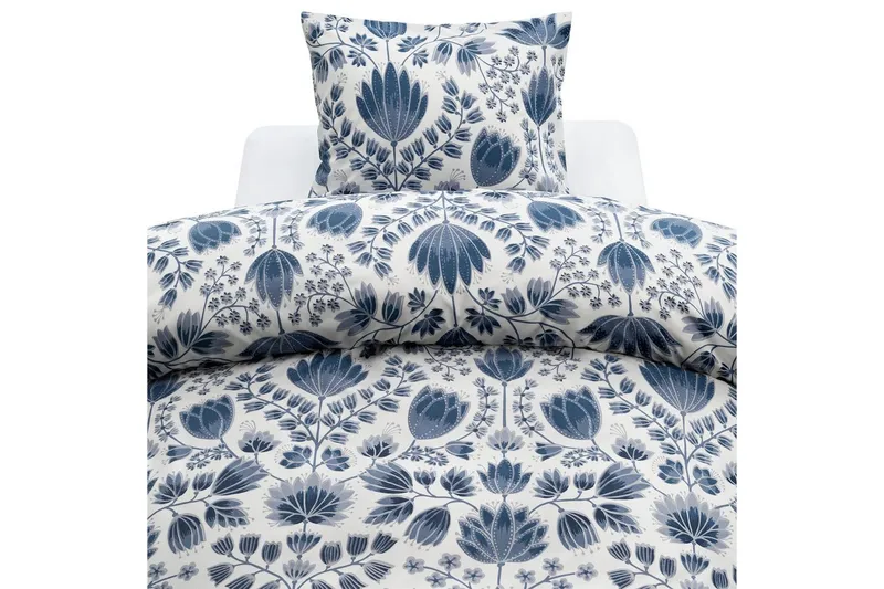 Påslakanset Enkelsäng Harmony 2-Dels Aster Blå