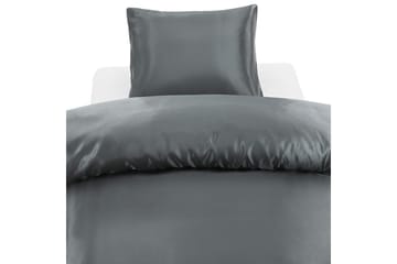 Påslakanset Enkelsäng Harmony 2-Dels Glamoursatin Antracit/mörkgrå - Textil & mattor - Sängkläder - Bäddset & påslakanset