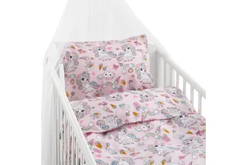 Påslakanset till Spjälsäng 2-Dels Enhörning Rosa - Textil & mattor - Sängkläder - Bäddset & påslakanset - Påslakanset enkelsäng