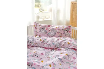 Påslakanset till Spjälsäng 2-Dels Enhörning Rosa - Textil & mattor - Sängkläder - Bäddset & påslakanset - Påslakanset enkelsäng