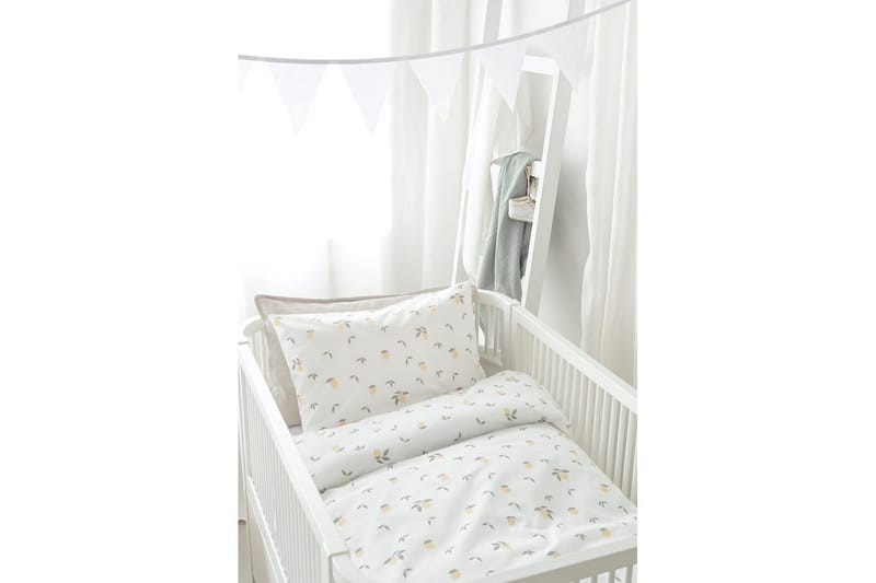 Påslakanset till Spjälsäng 2-Dels Lemons Gul - Textil & mattor - Sängkläder - Bäddset & påslakanset