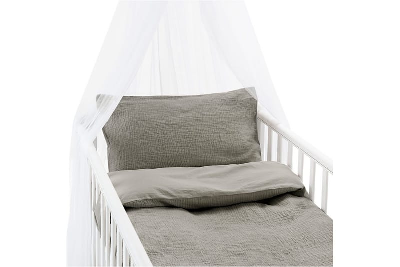 Påslakanset till Spjälsäng 2-Dels Rolling, Grå