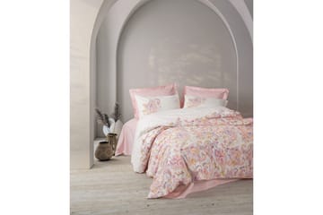 Ranforce Dubbel Täckeöverdrag Set Jorix Veyaa - Rosa - Textil & mattor - Sängkläder - Bäddset & påslakanset
