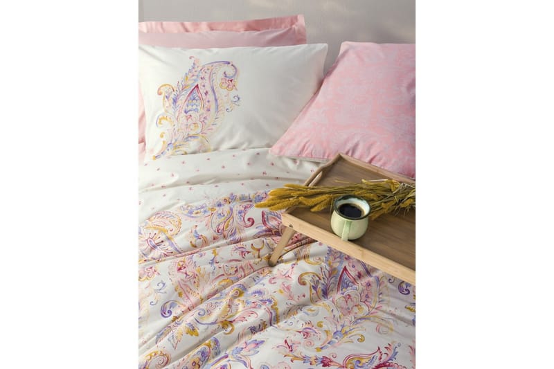 Ranforce Dubbel Täckeöverdrag Set Jorix Veyaa - Rosa - Textil & mattor - Sängkläder - Bäddset & påslakanset
