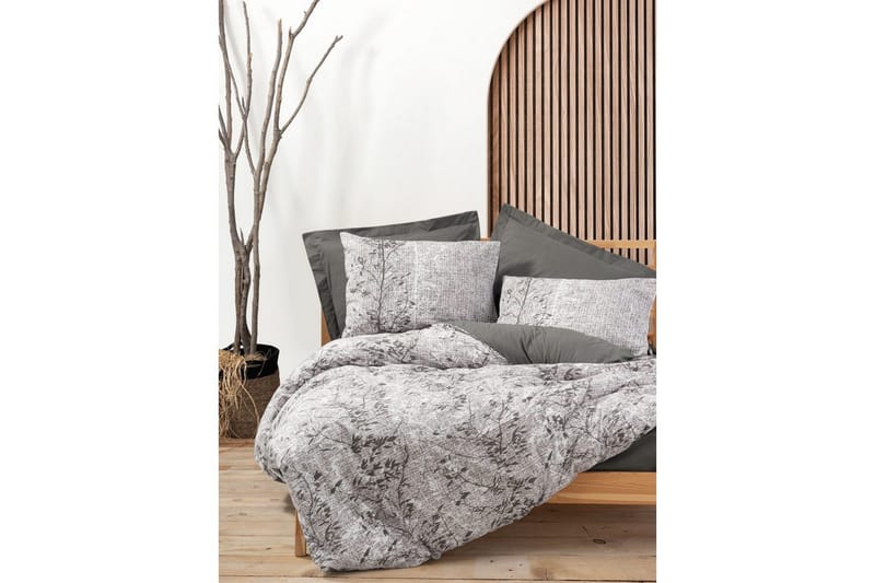 Ranforce Dubbel Täckeöverdrag Set Quelra Brun / Vit - Brun/Vit - Textil & mattor - Sängkläder - Bäddset & påslakanset