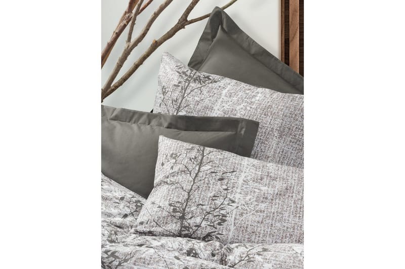 Ranforce Dubbel Täckeöverdrag Set Quelra Brun / Vit - Brun/Vit - Textil & mattor - Sängkläder - Bäddset & påslakanset