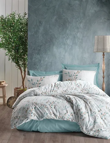 Swafford Bäddset 240x220 cm - Mint Vit - Textil & mattor - Sängkläder - Bäddset & påslakanset - Påslakanset dubbelsäng