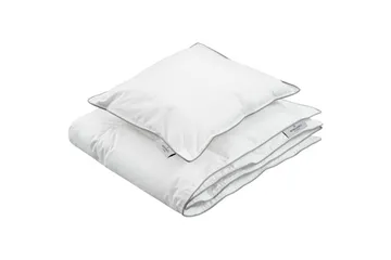 Täcke + Kudde Barn Lyxfiber 28 x 35 cm + 70 x 80 cm Vit - Textil & mattor - Sängkläder - Bäddset & påslakanset