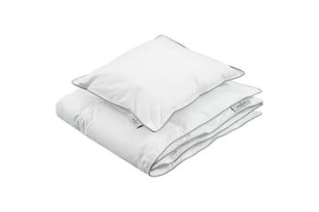 Täcke + Kudde Barn Lyxfiber 28 x 35 cm + 70 x 80 cm Vit - Textil & mattor - Sängkläder - Bäddset & påslakanset