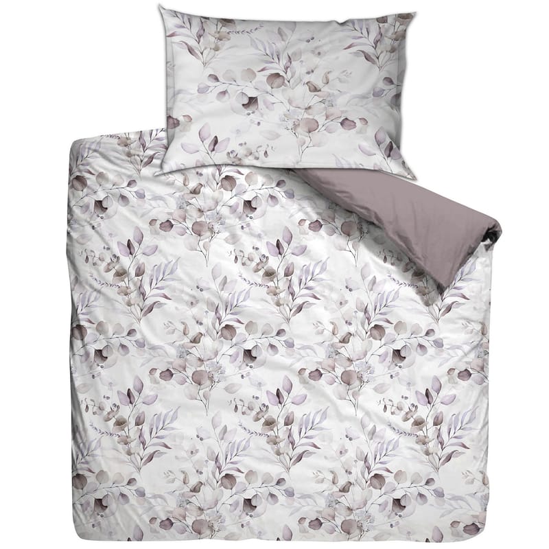 Tharion Bäddset 140x200 cm - Nadia Lila Vit - Textil & mattor - Sängkläder - Bäddset & påslakanset - Påslakanset enkelsäng