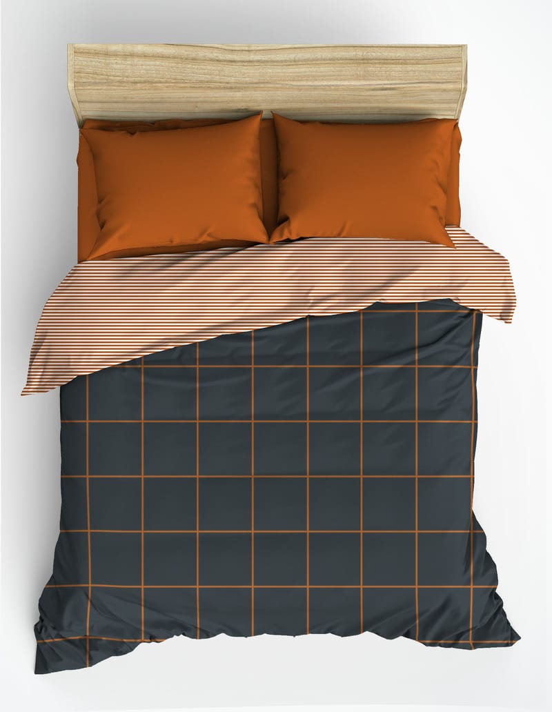 Wilmaake Bäddset 240x220 cm - Kanel Mörkblå - Textil & mattor - Sängkläder - Bäddset & påslakanset - Påslakanset dubbelsäng