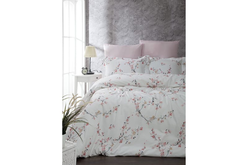 Bäddset Türkiz Dubbelt 4-dels Ranforce - Vit/Rosa - Textil & mattor - Sängkläder - Bäddset & påslakanset
