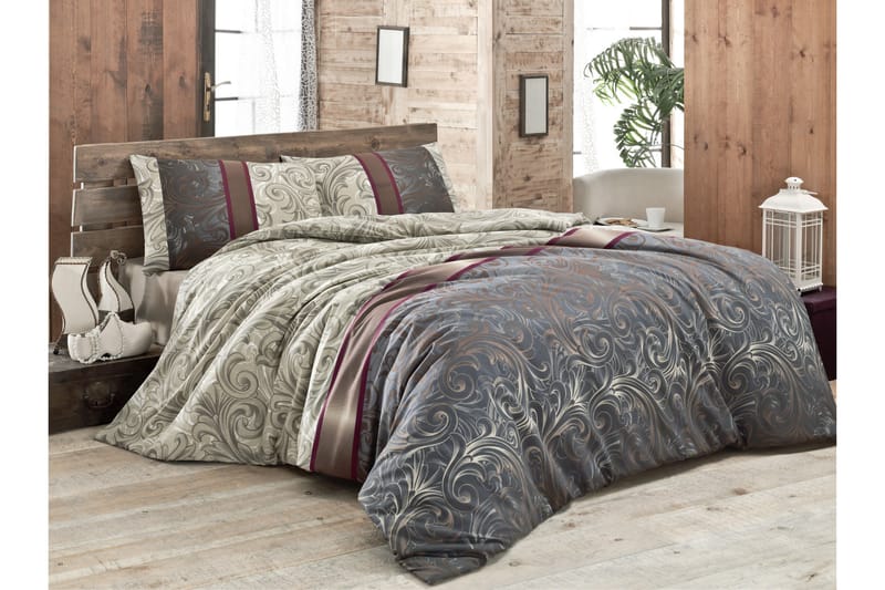 Bäddset Victoria Enkelt 3-dels - Creme/Grå/Flerfärgad - Textil & mattor - Sängkläder - Bäddset & påslakanset