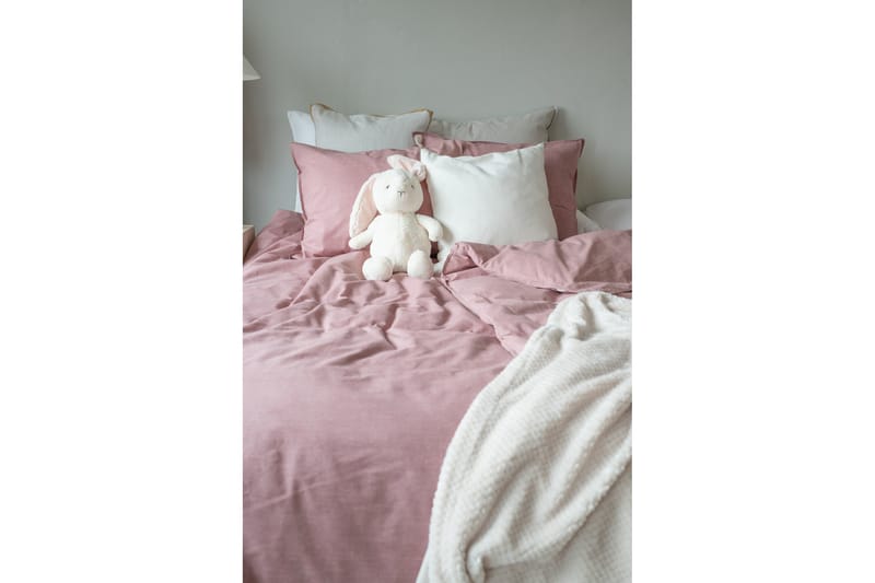 Bäddset Washed 150x210/50x60 cm 2-pack - Rosa - Textil & mattor - Sängkläder - Bäddset & påslakanset
