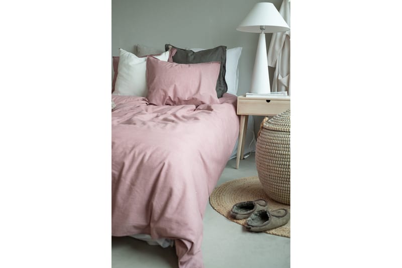 Bäddset Washed 150x210/50x60 cm 2-pack - Rosa - Bäddset & påslakanset - Sängkläder - Påslakanset dubbelsäng