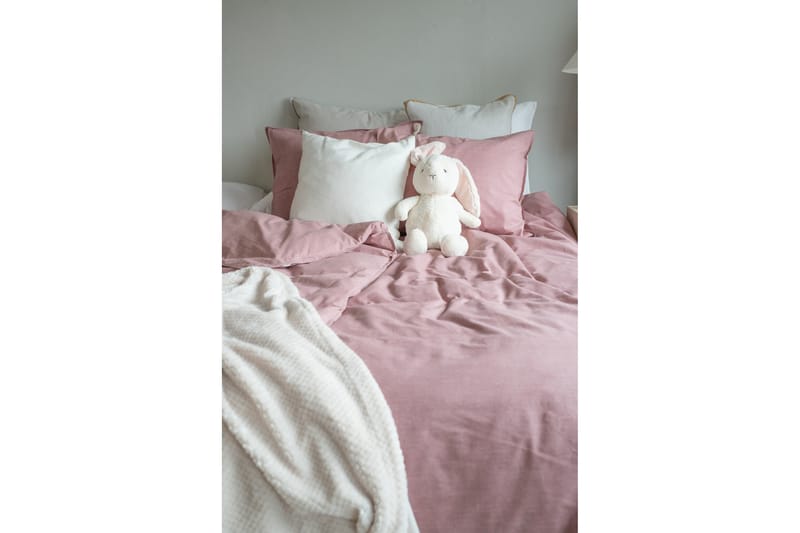 Bäddset Washed 150x210/50x60 cm 2-pack - Rosa - Textil & mattor - Sängkläder - Bäddset & påslakanset