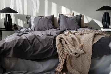 Bäddset Percale 3-Dels 210x220/50x60 cm Grå - Borganäs - Textil & mattor - Sängkläder - Bäddset & påslakanset