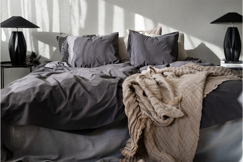 Bäddset Percale 3-Dels 210x220/50x60 cm Grå - Borganäs - Textil & mattor - Sängkläder - Bäddset & påslakanset