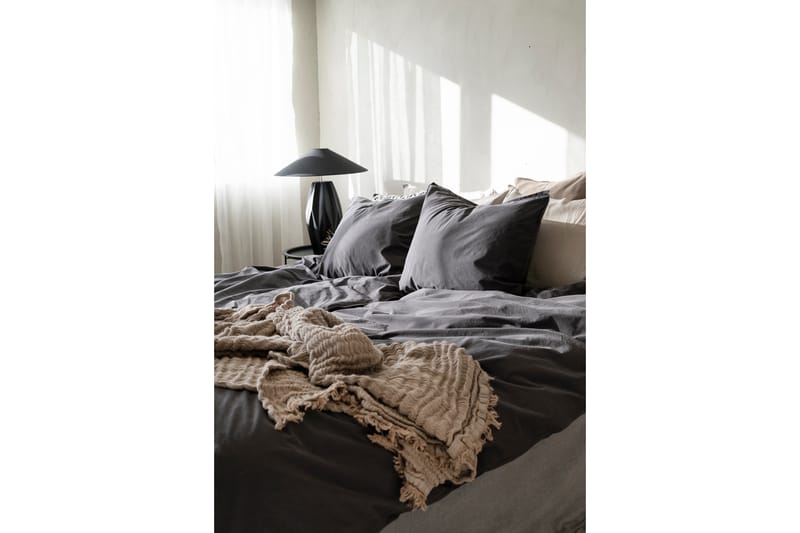 Bäddset Percale 3-Dels 210x220/50x60 cm Grå - Borganäs - Textil & mattor - Sängkläder - Bäddset & påslakanset