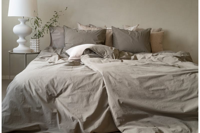 Bäddset Percale 3-Dels 210x220/50x60 cm Grön - Borganäs - Textil & mattor - Sängkläder - Bäddset & påslakanset