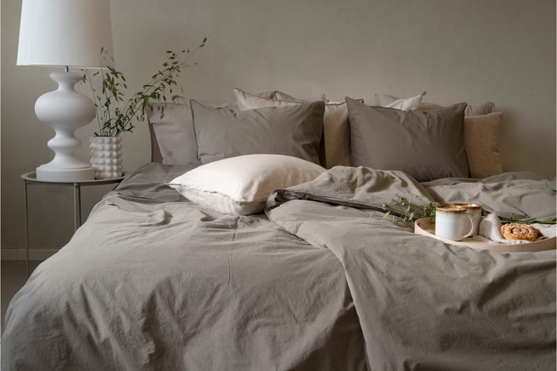 Bäddset Percale 3-Dels 210x220/50x60 cm Grön - Borganäs - Textil & mattor - Sängkläder - Bäddset & påslakanset