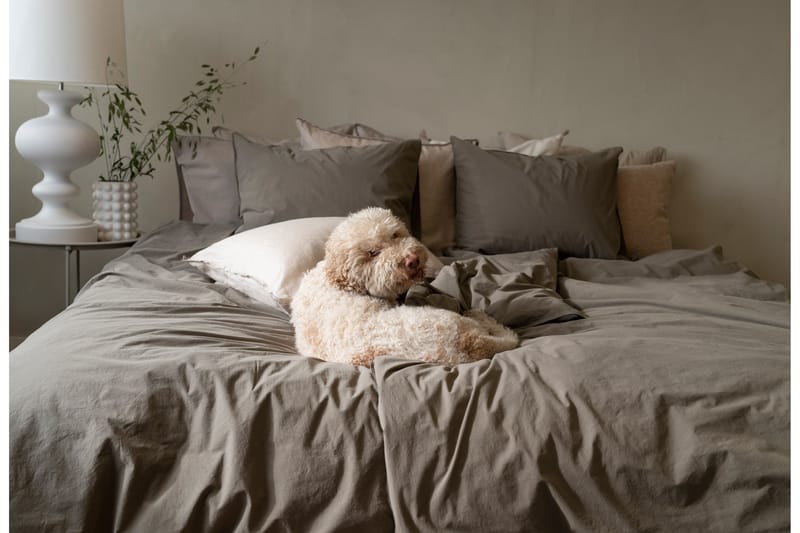 Bäddset Percale 3-Dels 210x220/50x60 cm Grön - Borganäs - Textil & mattor - Sängkläder - Bäddset & påslakanset