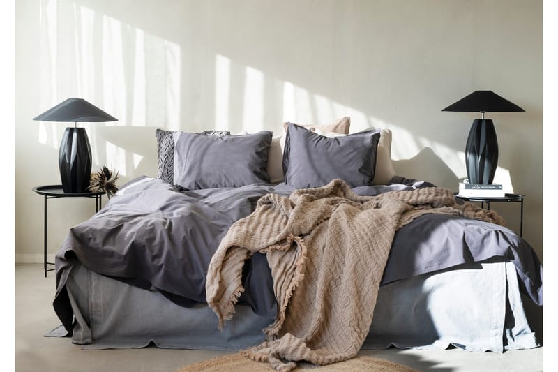 Bäddset Percale 3-Dels 210x220/50x60 cm Midnattblå - Borganäs - Bäddset & påslakanset - Sängkläder - Påslakanset dubbelsäng
