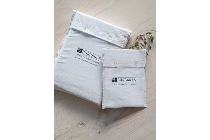 Bäddset Percale 150x210/50x60 cm 2-pack Vit - Borganäs - Bäddset & påslakanset - Sängkläder - Påslakanset dubbelsäng