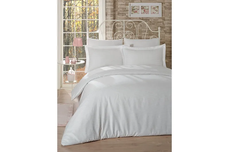 Bäddset Primacasa by Türkiz Satin - Vit - Textil & mattor - Sängkläder - Bäddset & påslakanset