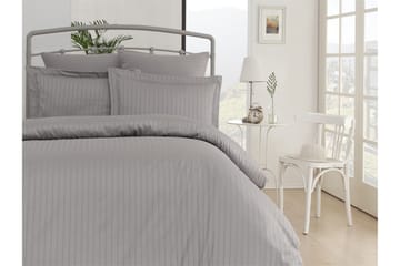 Bäddset Primacasa by Türkiz Dubbelt 6-dels Satin - Silvergrå - Textil & mattor - Sängkläder - Bäddset & påslakanset