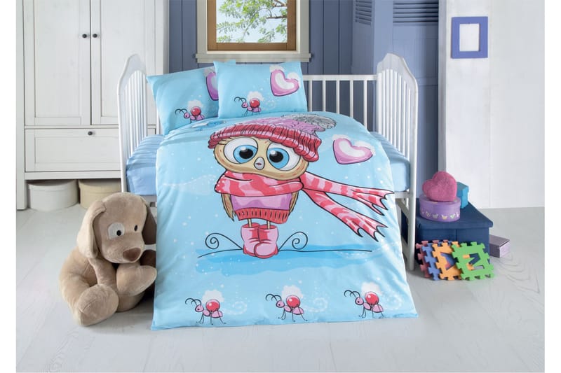 Bäddset Patik Baby 4-dels Ranforce - Blå|Rosa|Multi - Bäddset & påslakanset - Sängkläder - Påslakanset enkelsäng - Sängkläder barn - Bäddset barn
