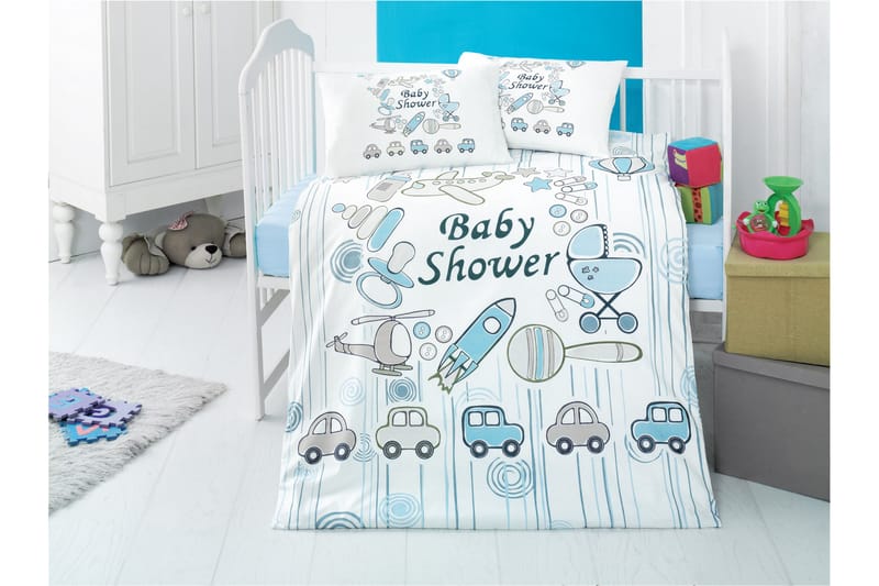 Bäddset Patik Baby 4-dels Ranforce - Vit|Grå|Blå|Svart - Textil & mattor - Sängkläder - Bäddset & påslakanset