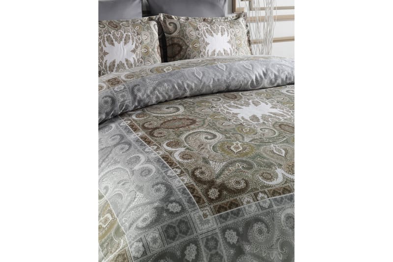 Bäddset Primacasa by Türkiz Enkelt 4-dels Satin - Grå|Grön|Brun|Beige - Textil & mattor - Sängkläder - Bäddset & påslakanset