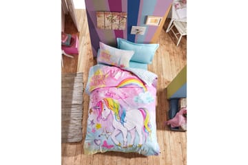 Cotton Box Bäddset Barn 3-dels Ranforce - Rosa/Mint/Multi - Textil & mattor - Sängkläder - Bäddset & påslakanset