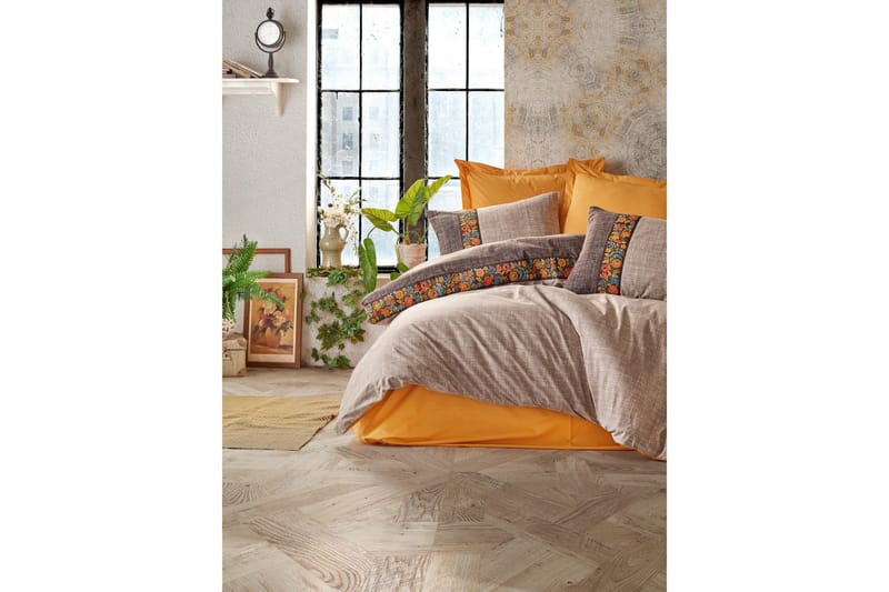 Cotton Box Ranforce Bäddset - Brun - Textil & mattor - Sängkläder