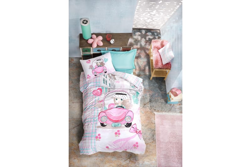 Enkelset Cotton Box Ranforce - Rosa - Bäddset & påslakanset - Sängkläder - Påslakanset enkelsäng
