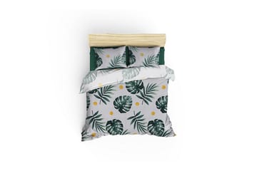 EnLora Home Överkast 200x235 cm - Vit/Grön/Gul - Textil & mattor - Sängkläder