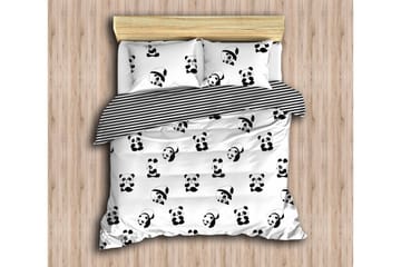 EnLora Home Bäddset Dubbelt 4-dels - Svart/Vit - Textil & mattor - Sängkläder - Bäddset & påslakanset