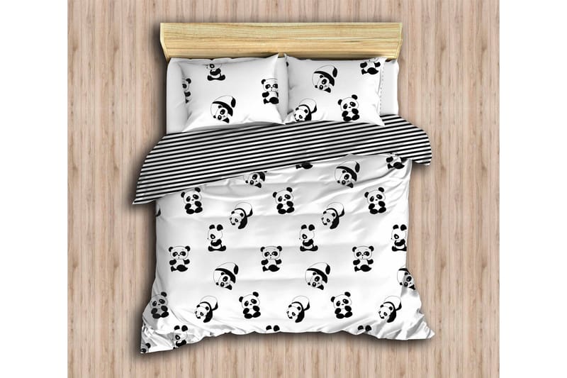 EnLora Home Bäddset Dubbelt 4-dels - Svart/Vit - Textil & mattor - Sängkläder - Bäddset & påslakanset