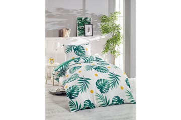 EnLora Home Bäddset Enkelt 2-dels - Grön/Vit/Gul - Textil & mattor - Sängkläder - Bäddset & påslakanset