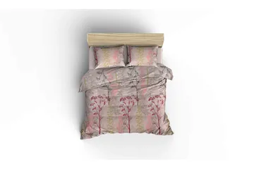 Eponj Home Överkast Dubbelt 200x235 cm - Beige/Röd/Rosa/Grön - Textil & mattor - Sängkläder