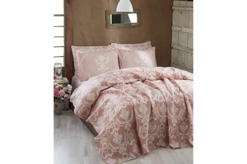 Eponj Home Överkast Dubbelt 200x235 cm - Rosa/Vit - Textil & mattor - Sängkläder