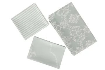 Eponj Home Överkast Dubbelt 200x235+Lakan+2 Kuddfodral - Grön/Vit - Textil & mattor - Sängkläder