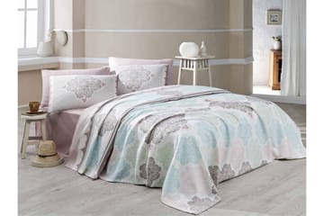 Eponj Home Överkast Dubbelt 200x235+Lakan+2 Kuddfodral - Vit/Turkos/Grön/Beige - Textil & mattor - Sängkläder