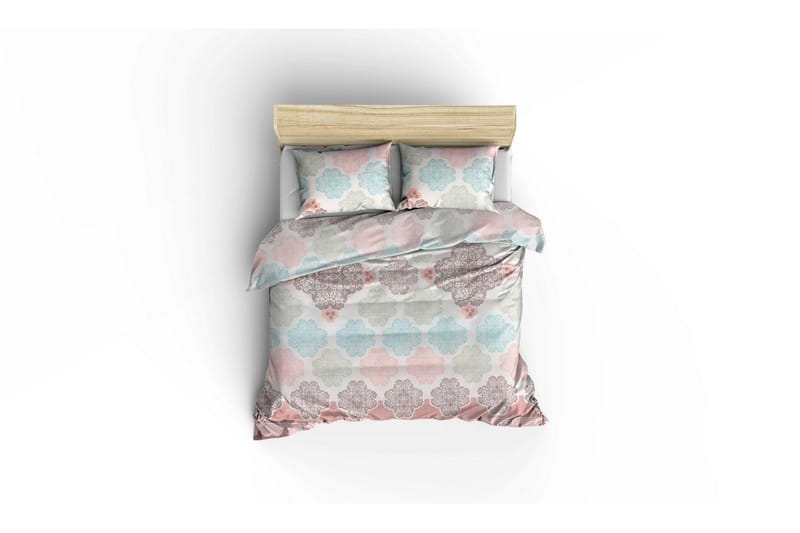 Eponj Home Överkast Dubbelt 200x235+Lakan+2 Kuddfodral - Vit/Turkos/Grön/Beige - Textil & mattor - Sängkläder