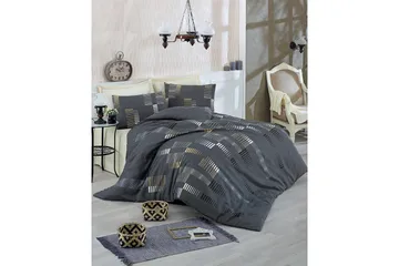 Eponj Home Bäddset Dubbelt 4-dels - Antracit/Gul/Vit - Textil & mattor - Sängkläder - Bäddset & påslakanset